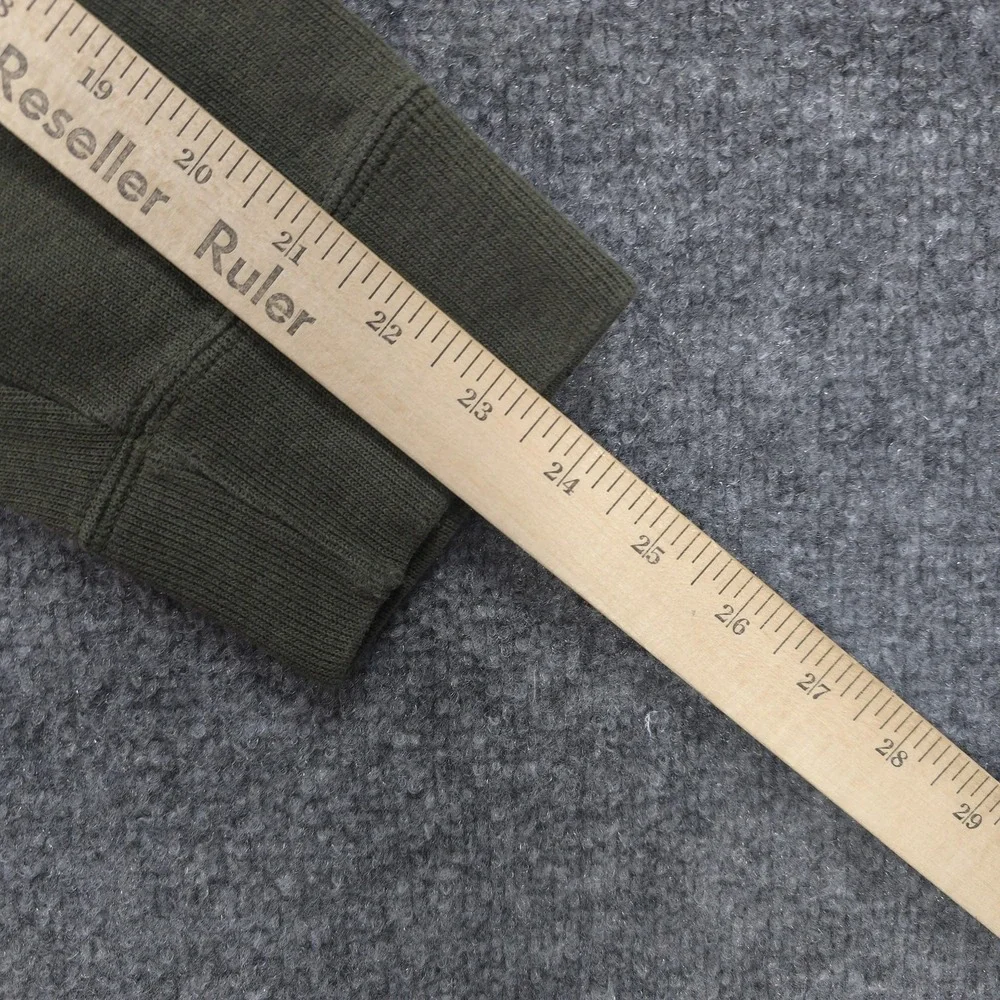 Vintage Polo Ralph Lauren Sweatshirt Mens Large Green 1/4 Zip Mock Neck Pullover